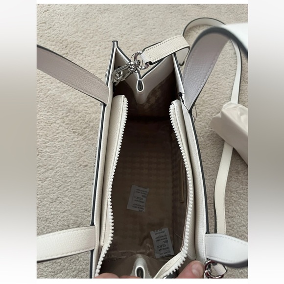 Karl Lagerfeld White & Pink Embellished Satchel Crossbody with Heart Details 🩷 - Picture 8 of 17